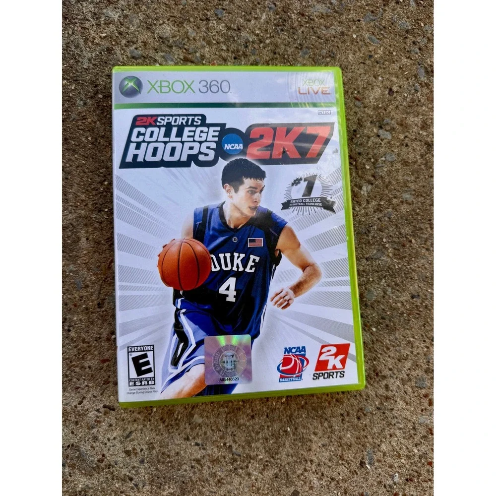 College Hoops 2K7 NCAA 2K Sports Xbox 360 CIB J.J. Redick Cover-Tested.